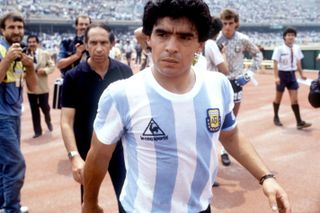 Argentina captain Diego Maradona at the 1986 World Cup