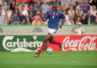 Patrick Vieira of France in action against Denmark during the group stage of Euro 2000